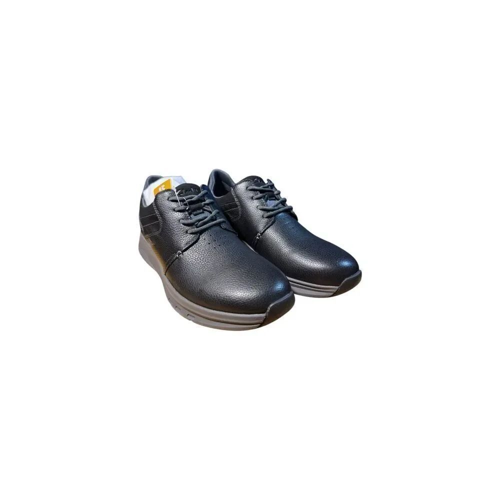 Clarks Collection Men’s Motion Trek Pt Black Leather Shoes Size 11